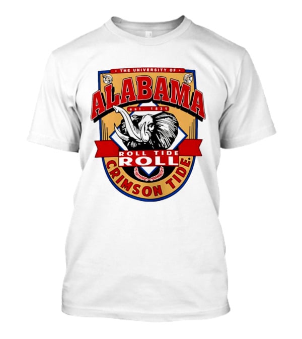 The University Of Alabama Crimson Tide Est 1831 Roll Tide Roll Elephants T-Shirt