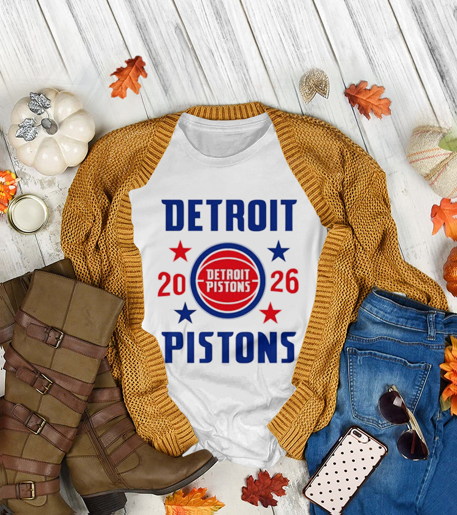 Detroit Pistons 2026 NBA Stars Team T-Shirt