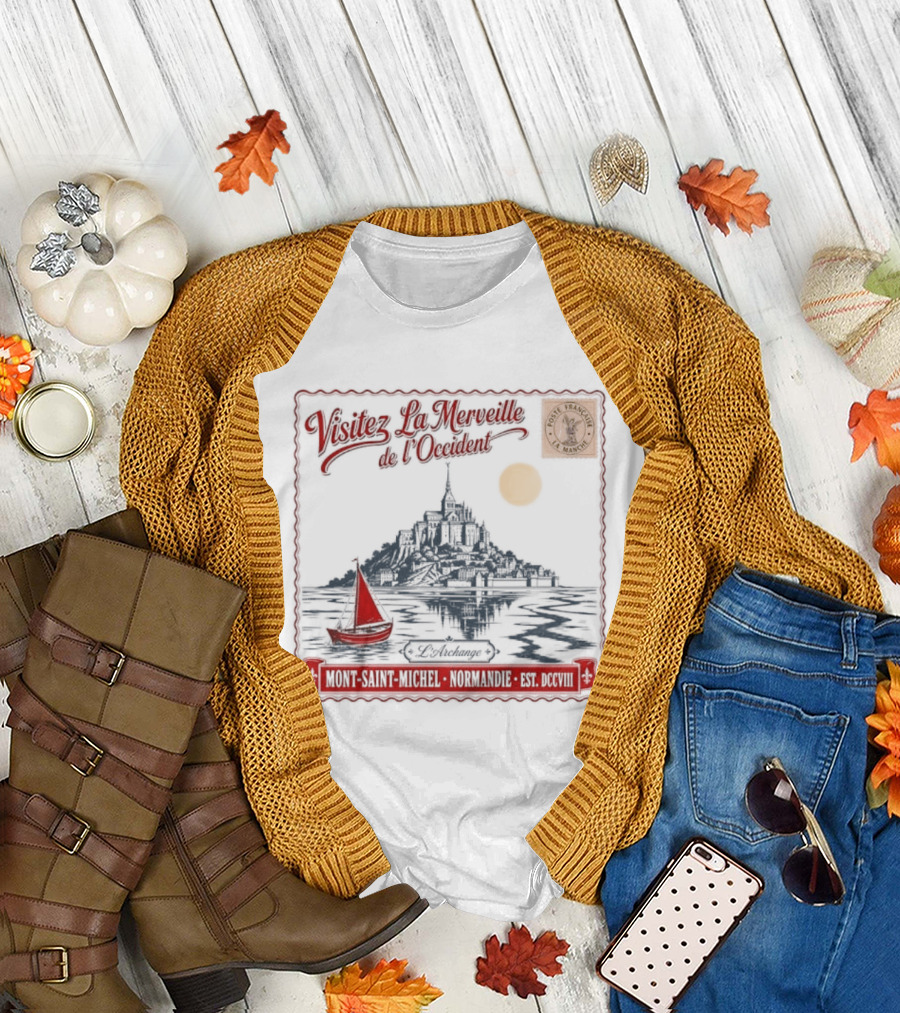 Visitez La Merveille de lOccident Mont Saint Michel Normandie Est Unique T-Shirt