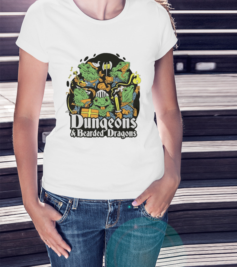 Dungeons And Bearded Dragons Adventurers Party Fantasy Game T-Shirt