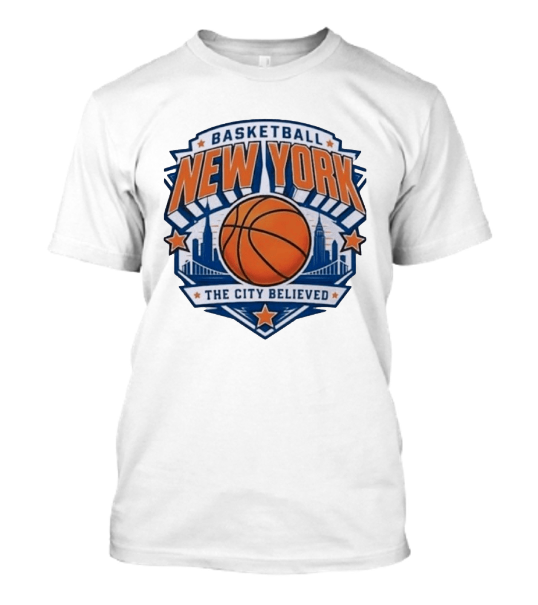 New York Basketball 2026 Champs The City Believed Skyline Basketball T-Shirt