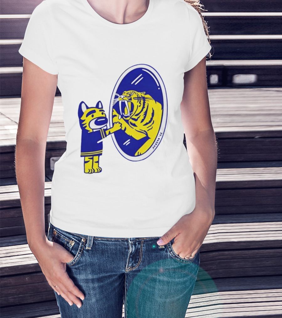 Gnash Predators Sabretooth Tiger Mirror Reflection T-Shirt