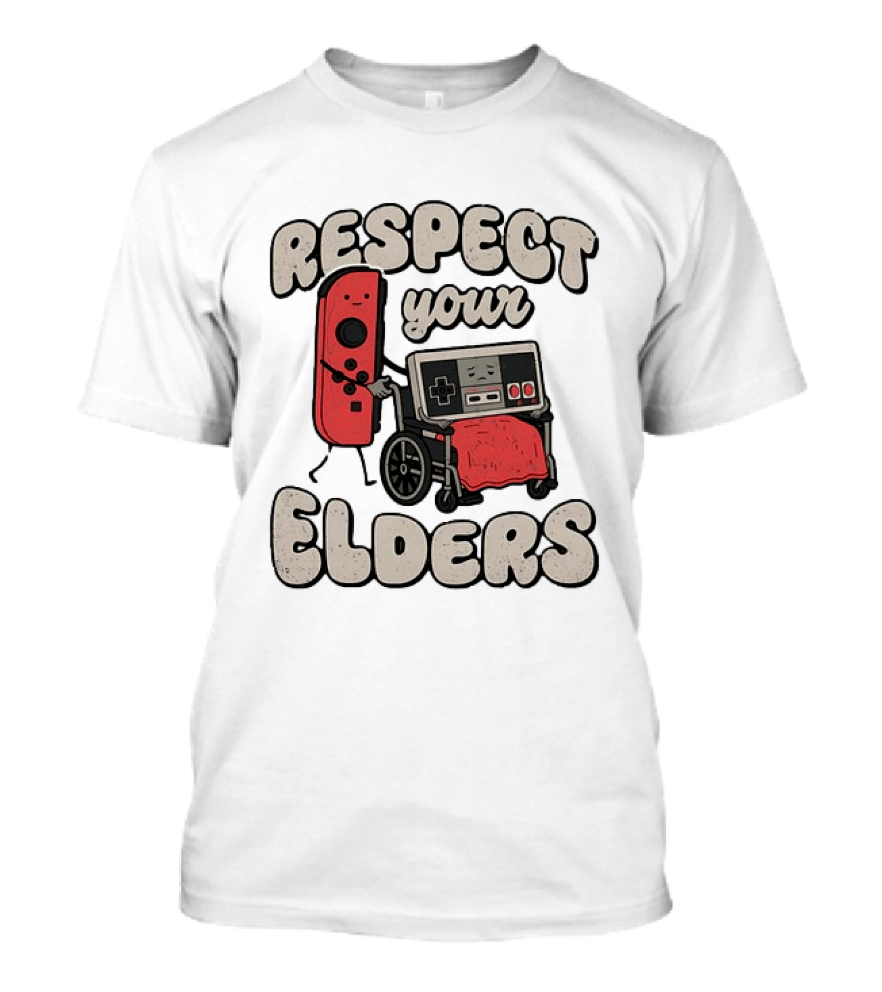 Respect Your Elders NES Controller Switch Gamer Humor T-Shirt