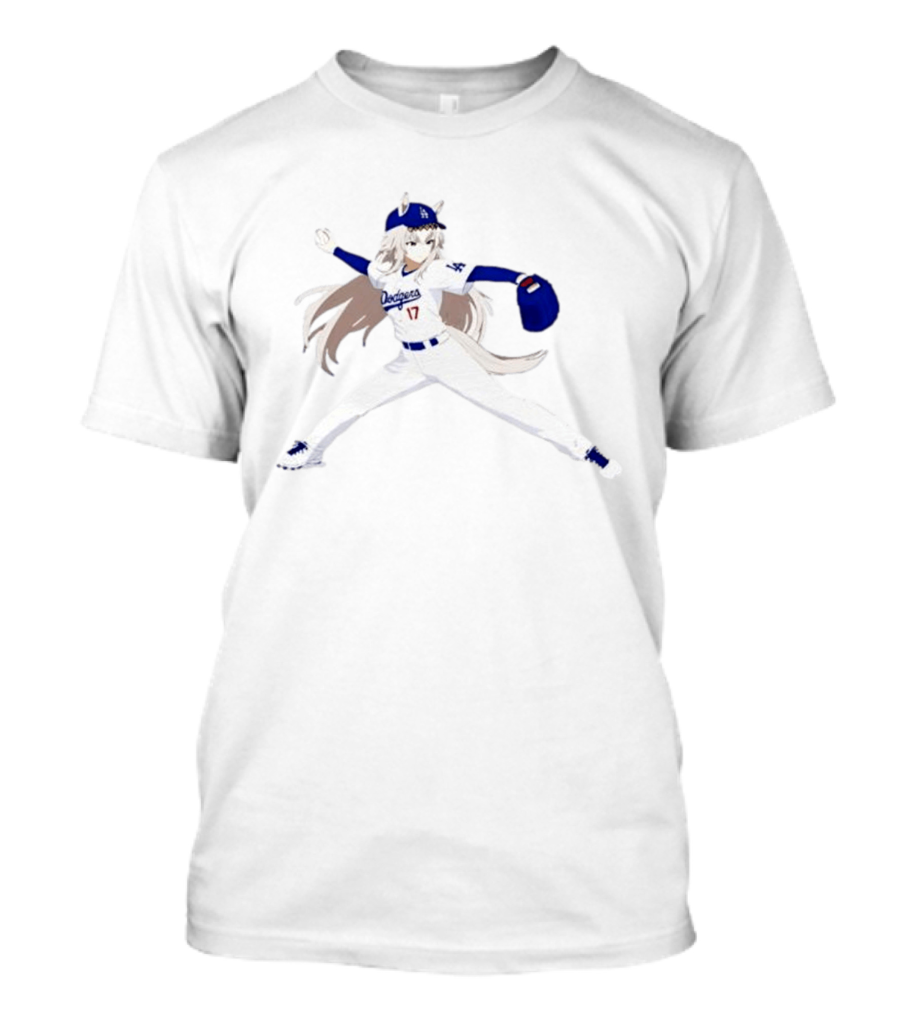 Shohei Ohtani Los Angeles Dodgers 17 Anime Girl Baseball Pitcher T-Shirt