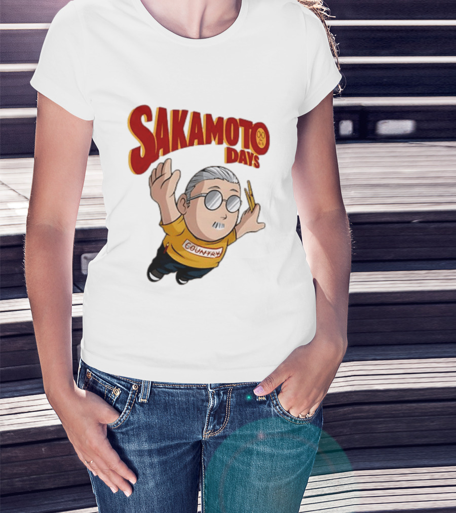 Sakamoto Days Country Super Mario Taro Sakamoto Floating T-Shirt