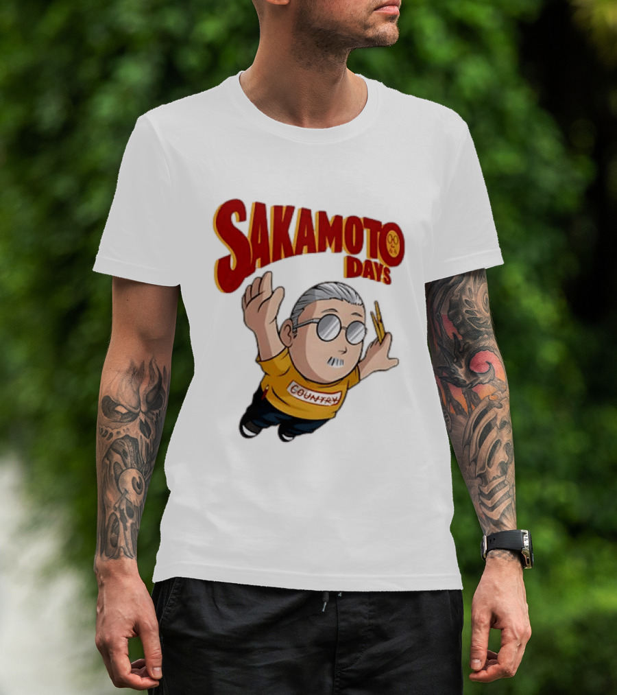 Sakamoto Days Country Super Mario Taro Sakamoto Floating T-Shirt