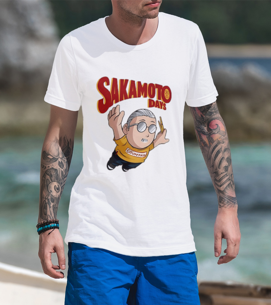 Sakamoto Days Country Super Mario Taro Sakamoto Floating T-Shirt