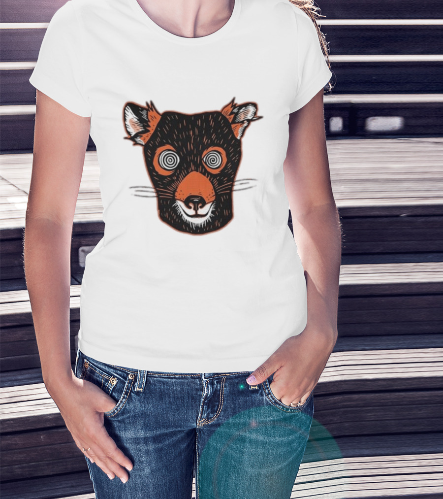 Tasmanian Devil Hypnotized Spiral Eyes Wildlife T-Shirt