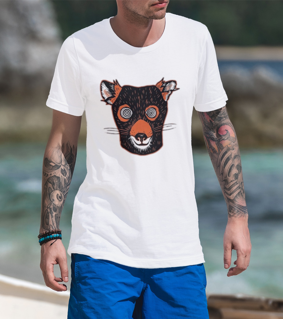 Tasmanian Devil Hypnotized Spiral Eyes Wildlife T-Shirt