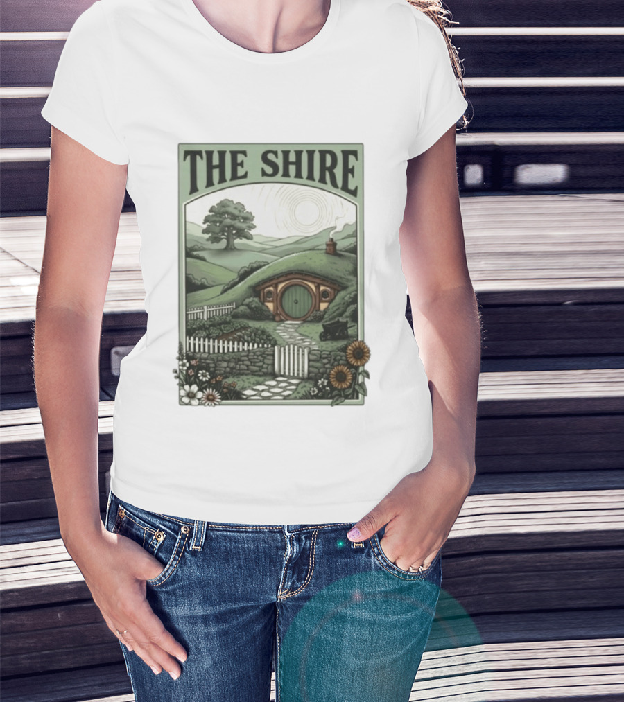 The Shire Hobbit Hole Rustic Countryside Scenery T-Shirt