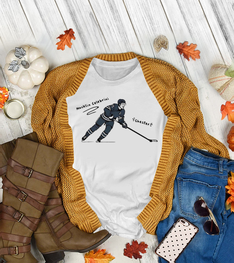 Macklin Celebrini San Jose Sharks Chester NHL Hockey Player T-Shirt