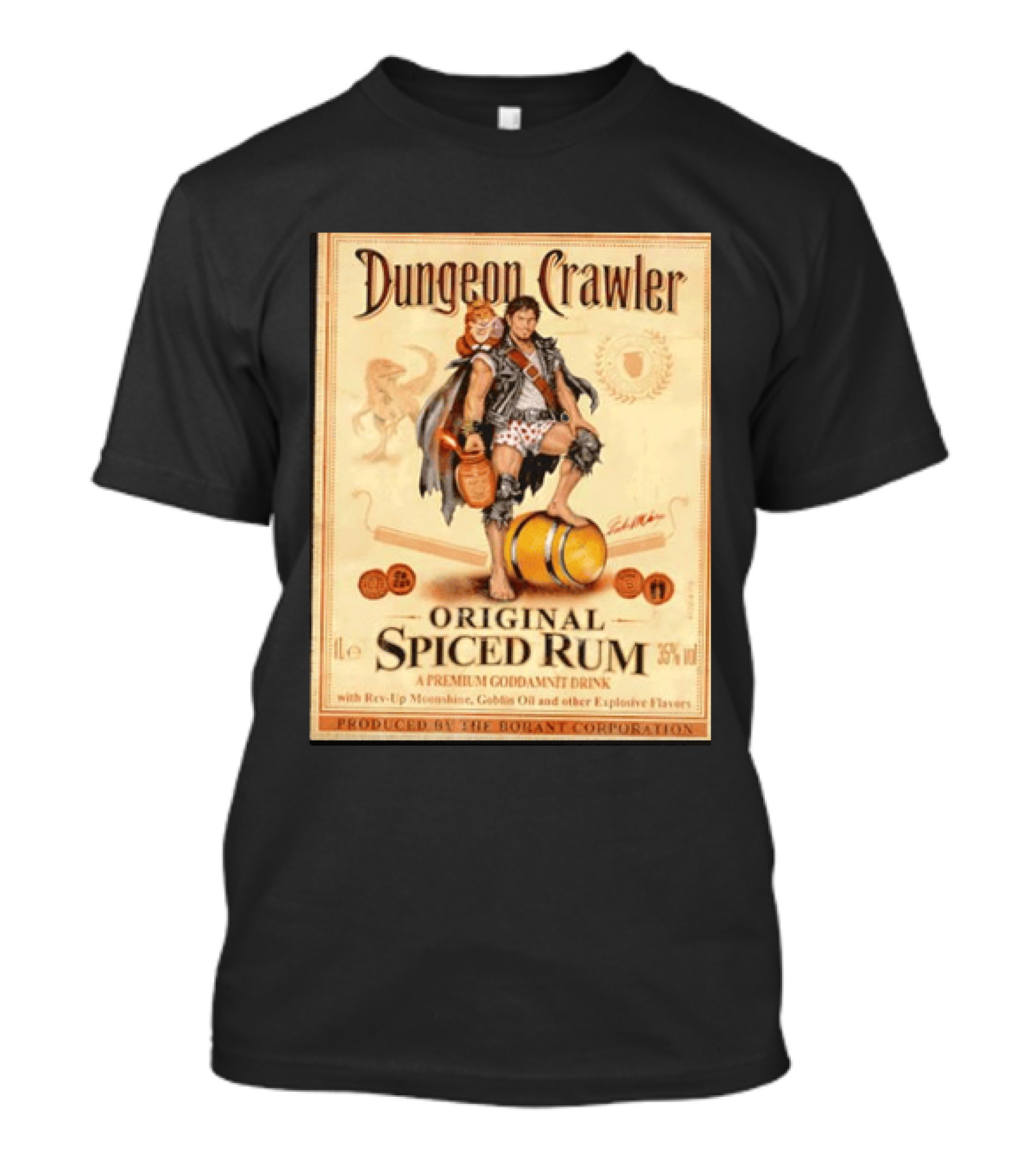 Dungeon Crawler Original Spiced Rum Borant Corporation Premium Drink T-Shirt