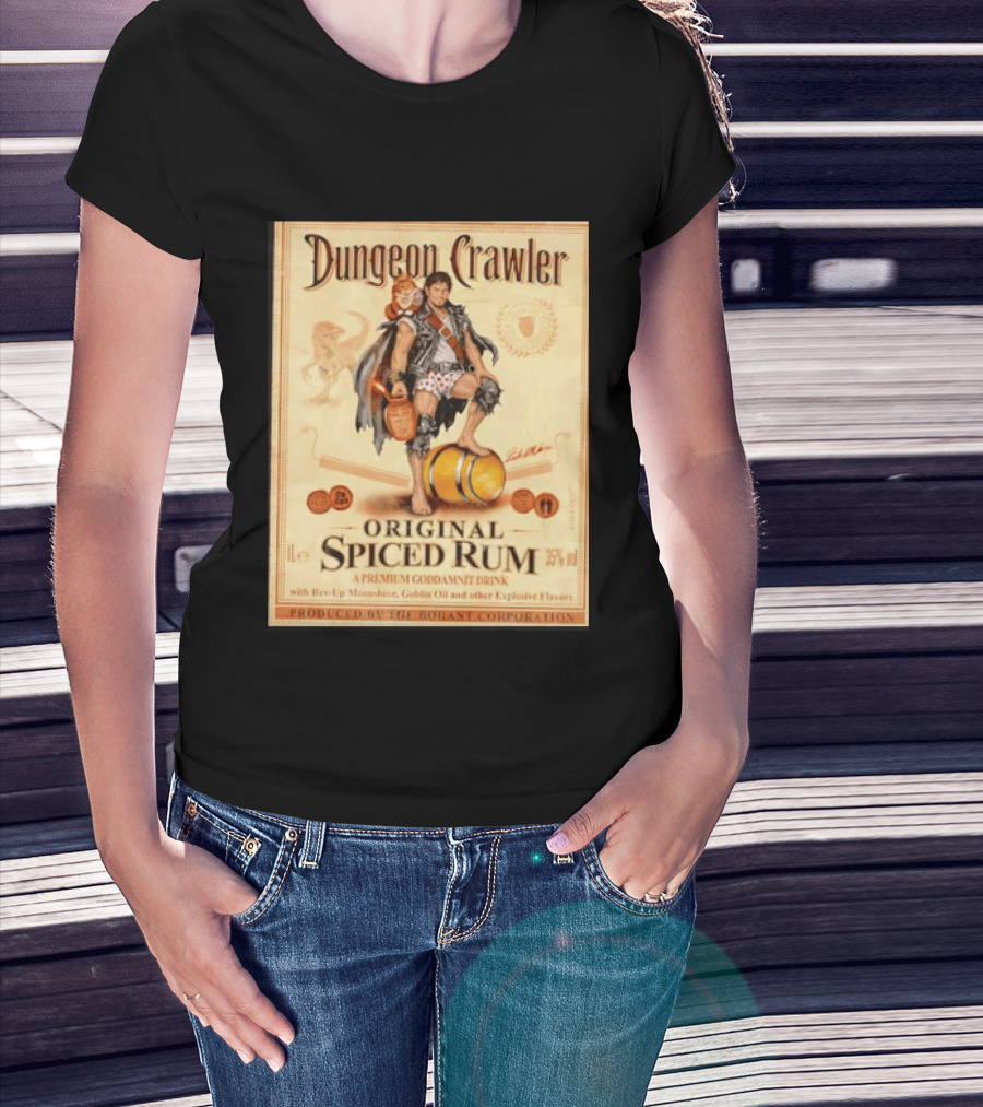 Dungeon Crawler Original Spiced Rum Borant Corporation Premium Drink T-Shirt