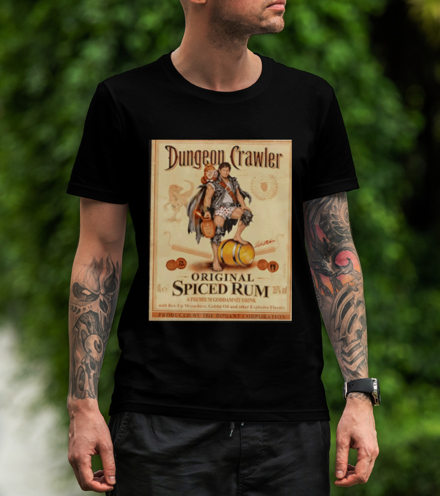 Dungeon Crawler Original Spiced Rum Borant Corporation Premium Drink T-Shirt
