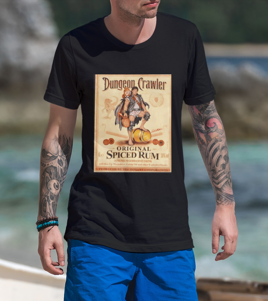 Dungeon Crawler Original Spiced Rum Borant Corporation Premium Drink T-Shirt