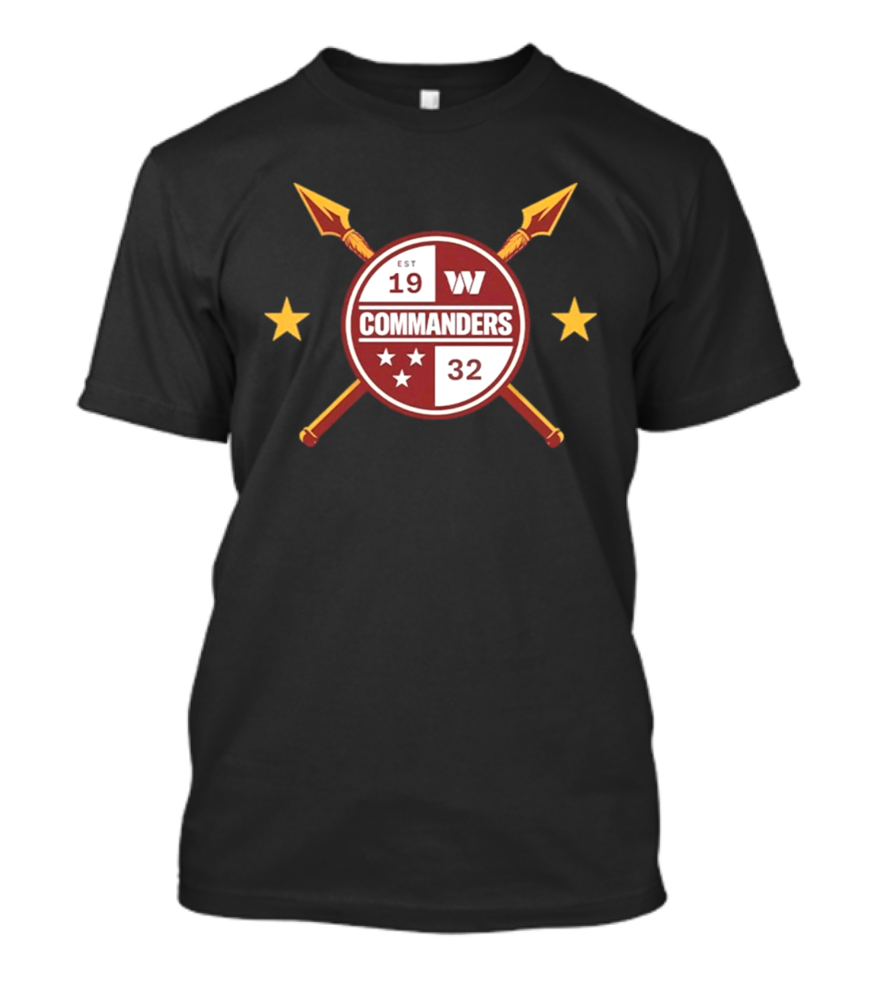 Washington Commanders Est 1932 W Logo Football T-Shirt