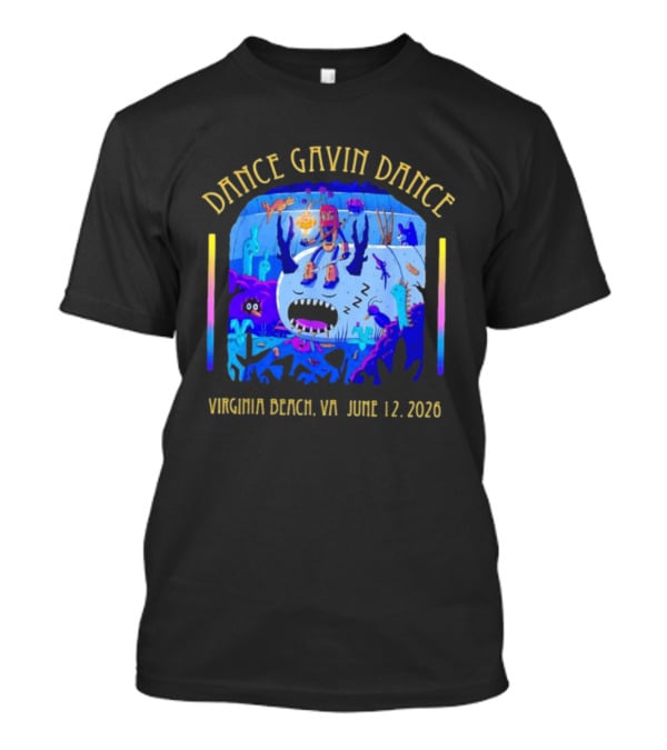 Dance Gavin Dance Underwater Virginia Beach VA June 12 2026 Concert Tour T-Shirt
