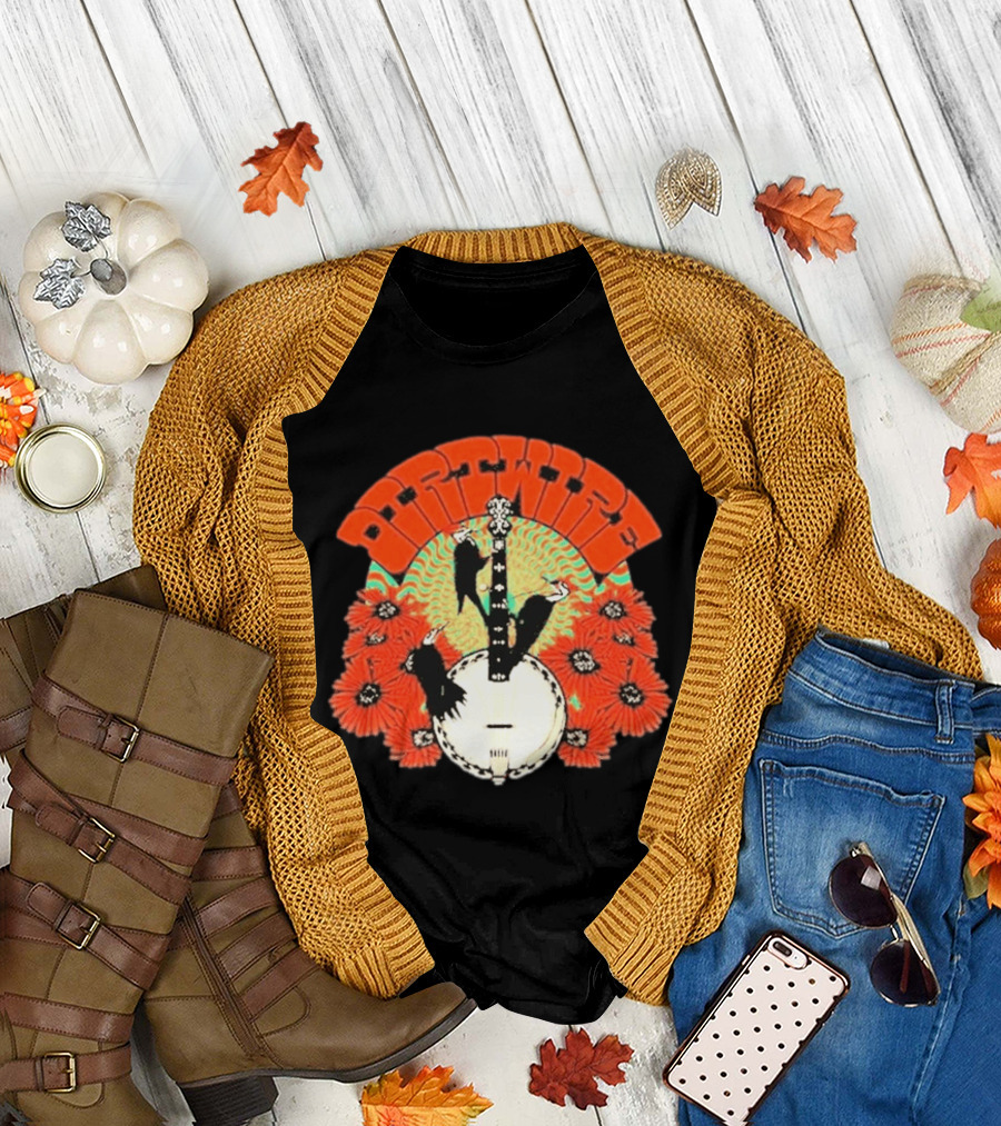 Dirtwire June 2026 Red Rocks Banjo and Crow Floral T-Shirt