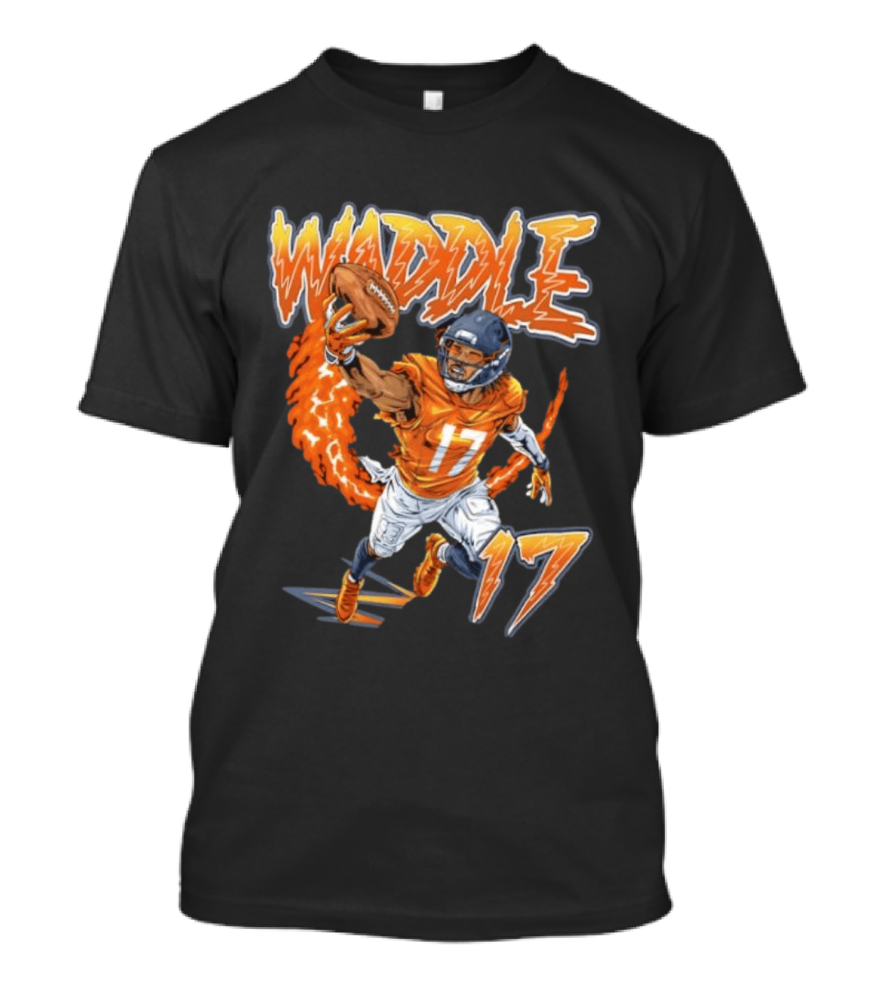 Waddle Number 17 Miami Football Player T-Shirt