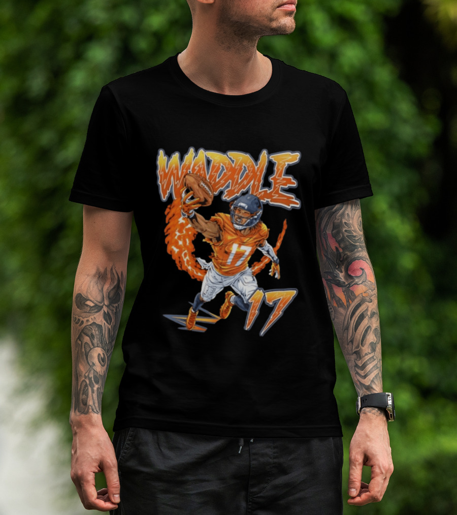 Waddle Number 17 Miami Football Player T-Shirt