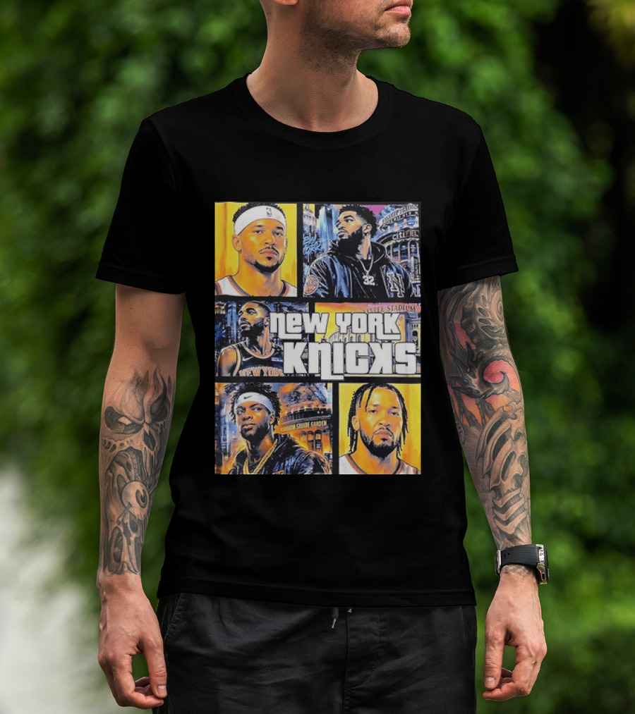 Josh Hart Karl Anthony Towns Mikal Bridges Julius Randle Jalen Brunson New York Knicks Yankee Stadium Madison Square Garden T-Shirt