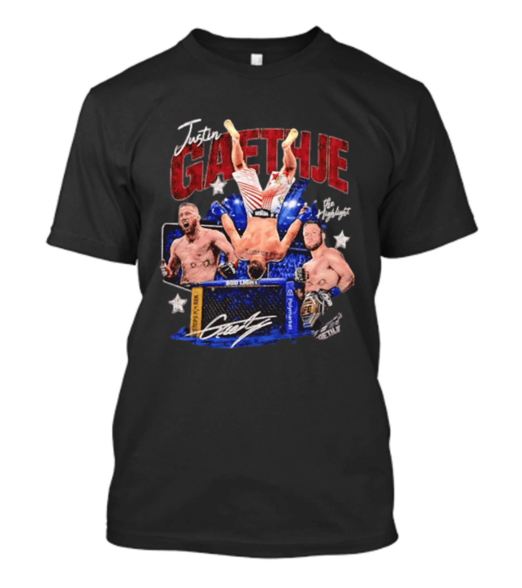 Justin Gaethje The Highlight UFC Mixed Martial Arts Fighter Athlete Action Inside Octagon T-Shirt