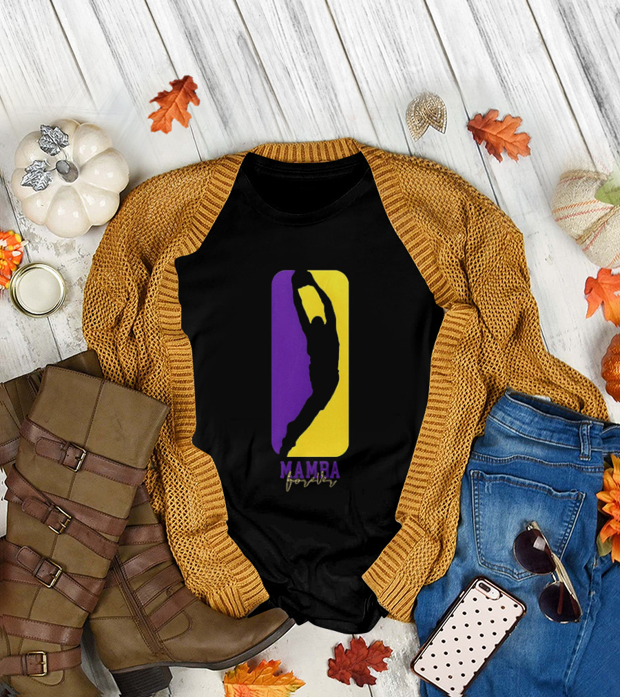 Kobe Bryant Los Angeles Lakers Mamba Forever Purple Gold T-Shirt