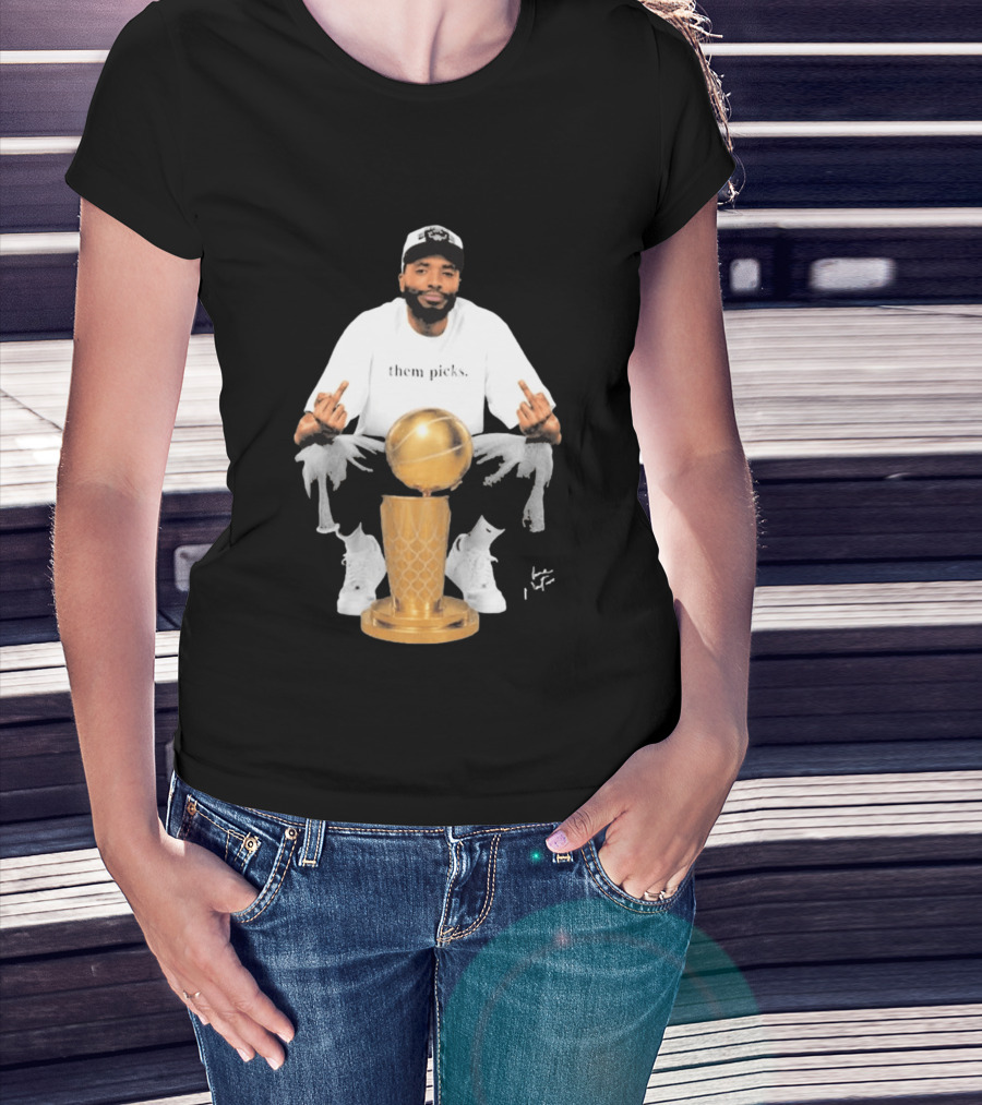 Mikal Bridges Larry O'Brien 2026 Them Picks T-Shirt