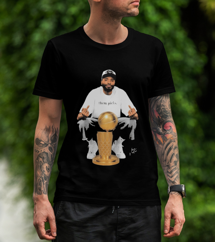 Mikal Bridges Larry O'Brien 2026 Them Picks T-Shirt