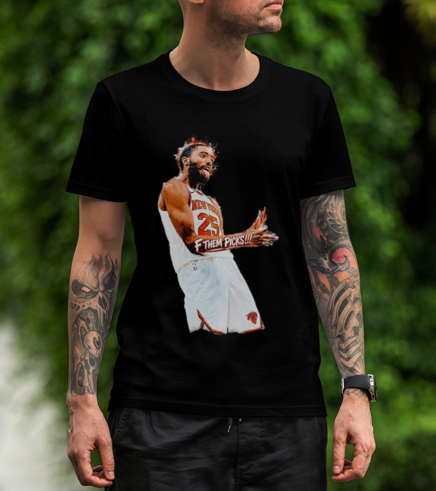 Mikal Bridges New York Knicks 25 F Them Picks T-Shirt