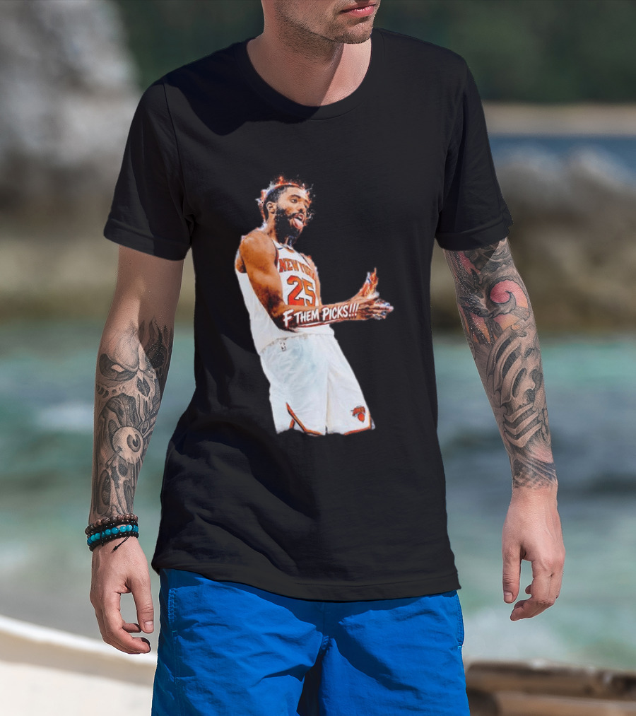 Mikal Bridges New York Knicks 25 F Them Picks T-Shirt