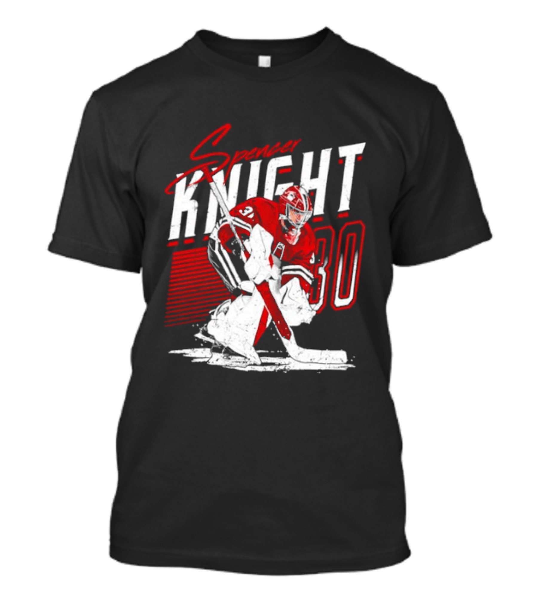 Florida Panthers Spencer Knight Number 30 NHL Stripes T-Shirt