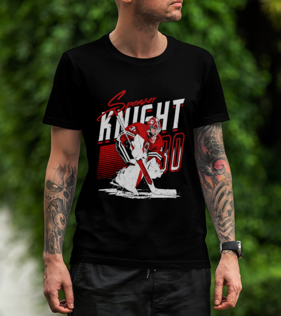 Florida Panthers Spencer Knight Number 30 NHL Stripes T-Shirt
