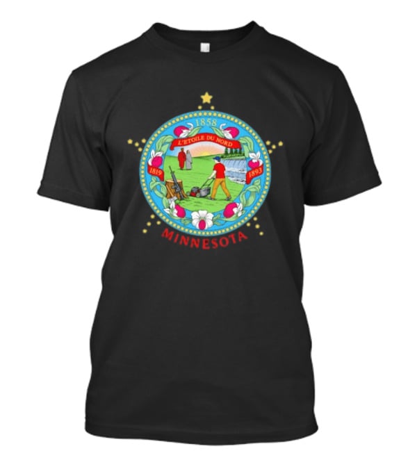 Minnesota Seal L'Etoile Du Nord 1858 1819 1893 Humorous Lawn Care Satire T-Shirt