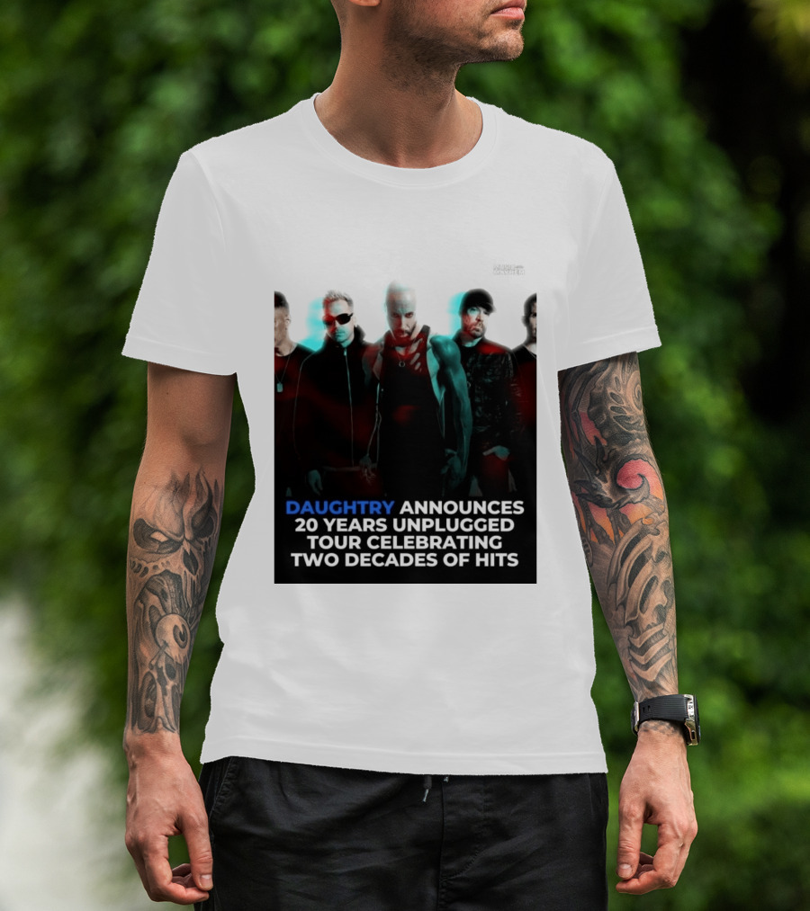 Daughtry Announces 20 Years Unplugged Tour Celebrating Two Decades Of Hits Music Mayhem T-Shirt