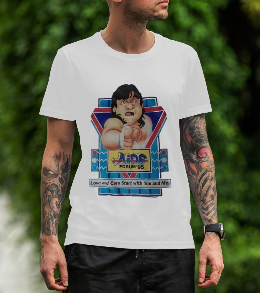 Atsushi Onita AIDS Forum '95 Love And Care Start With You And Me T-Shirt