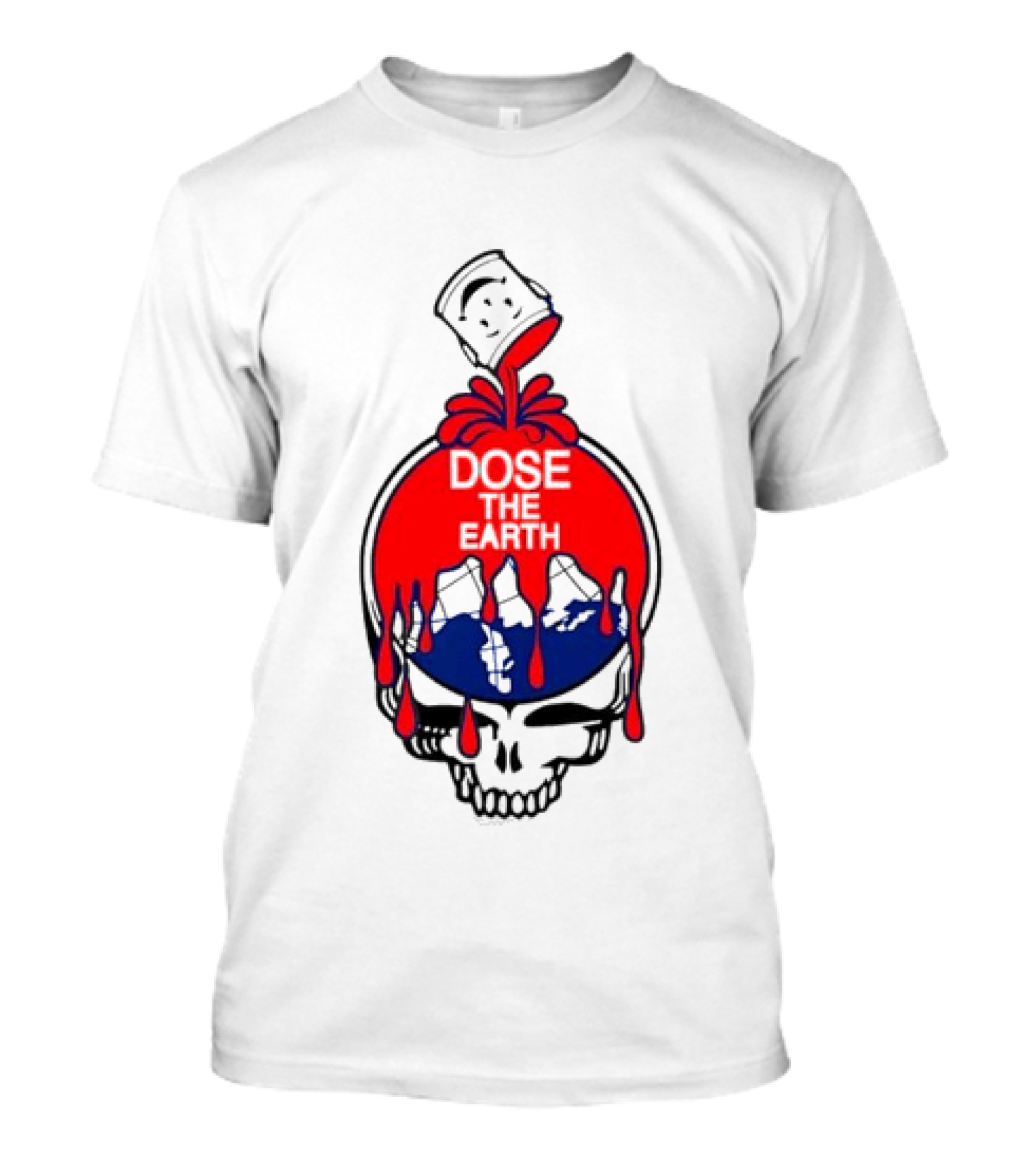 Steal Your Face Grateful Dead Dose The Earth Kool Aid Man Skull T-Shirt