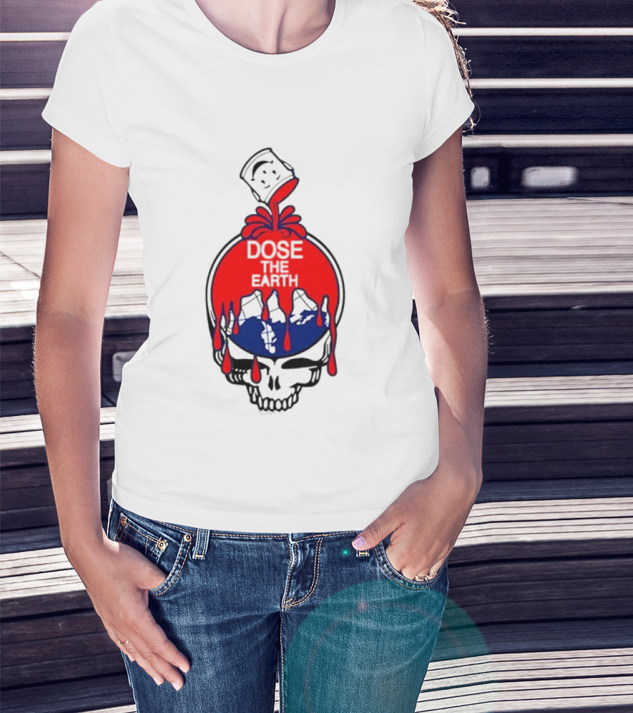 Steal Your Face Grateful Dead Dose The Earth Kool Aid Man Skull T-Shirt