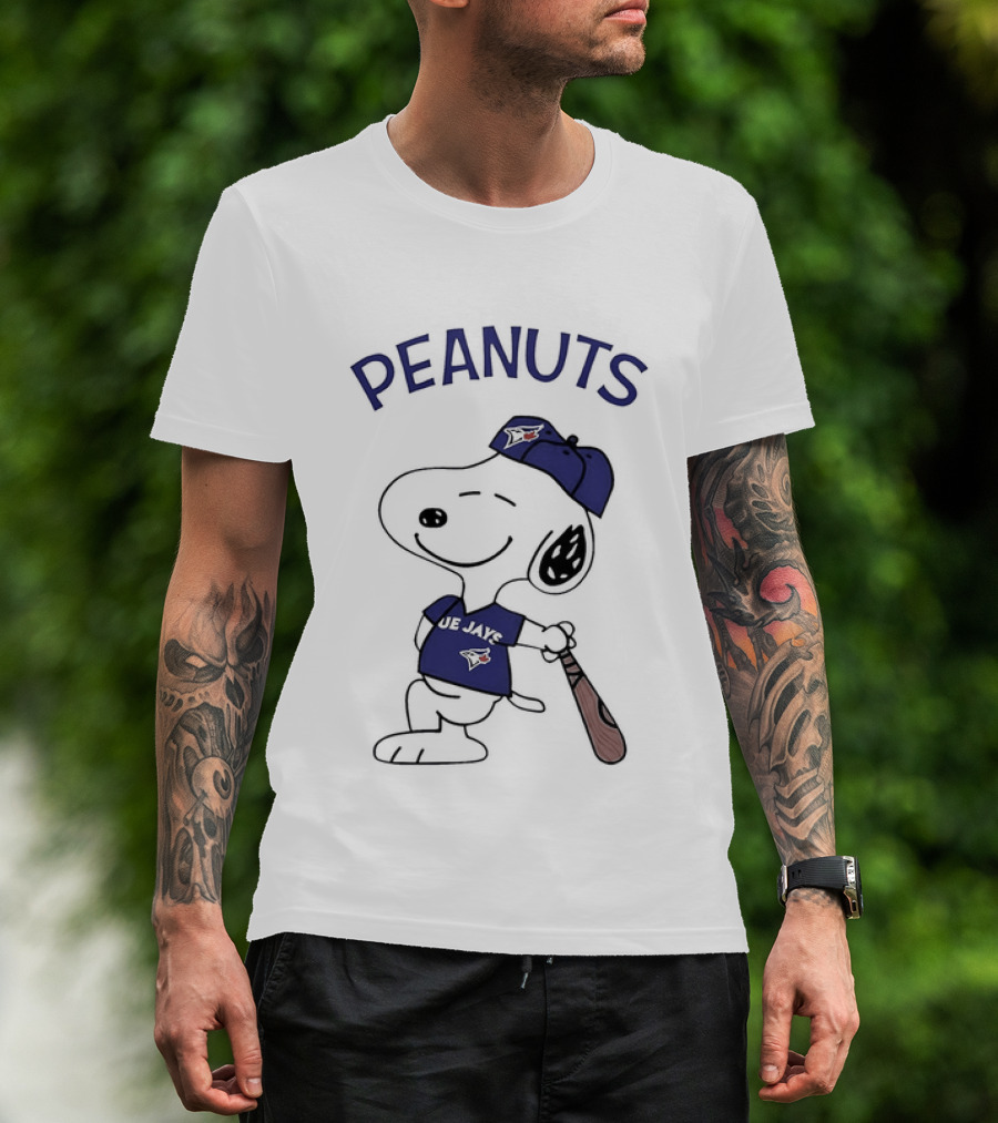 Toronto Blue Jays Peanuts Snoopy Baseball Fan T-Shirt