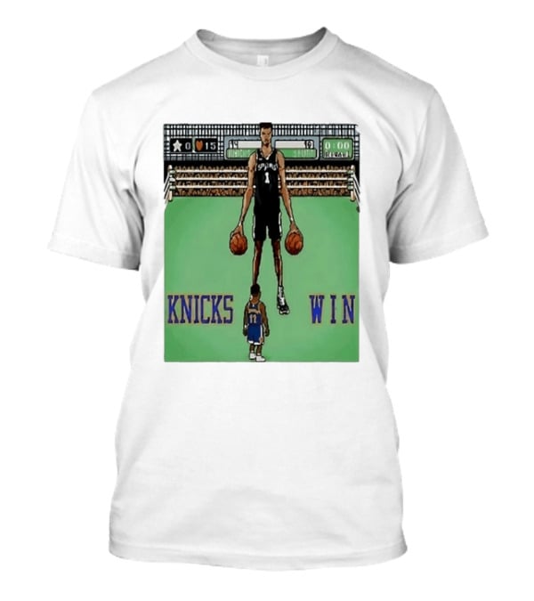 Victor Wembanyama San Antonio Spurs Jalen Brunson New York Knicks Win NBA Game T-Shirt