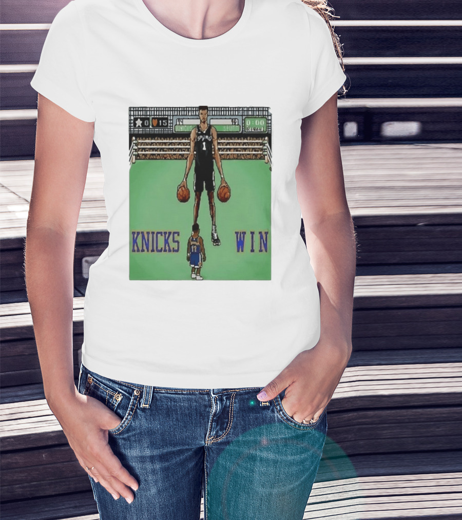 Victor Wembanyama San Antonio Spurs Jalen Brunson New York Knicks Win NBA Game T-Shirt