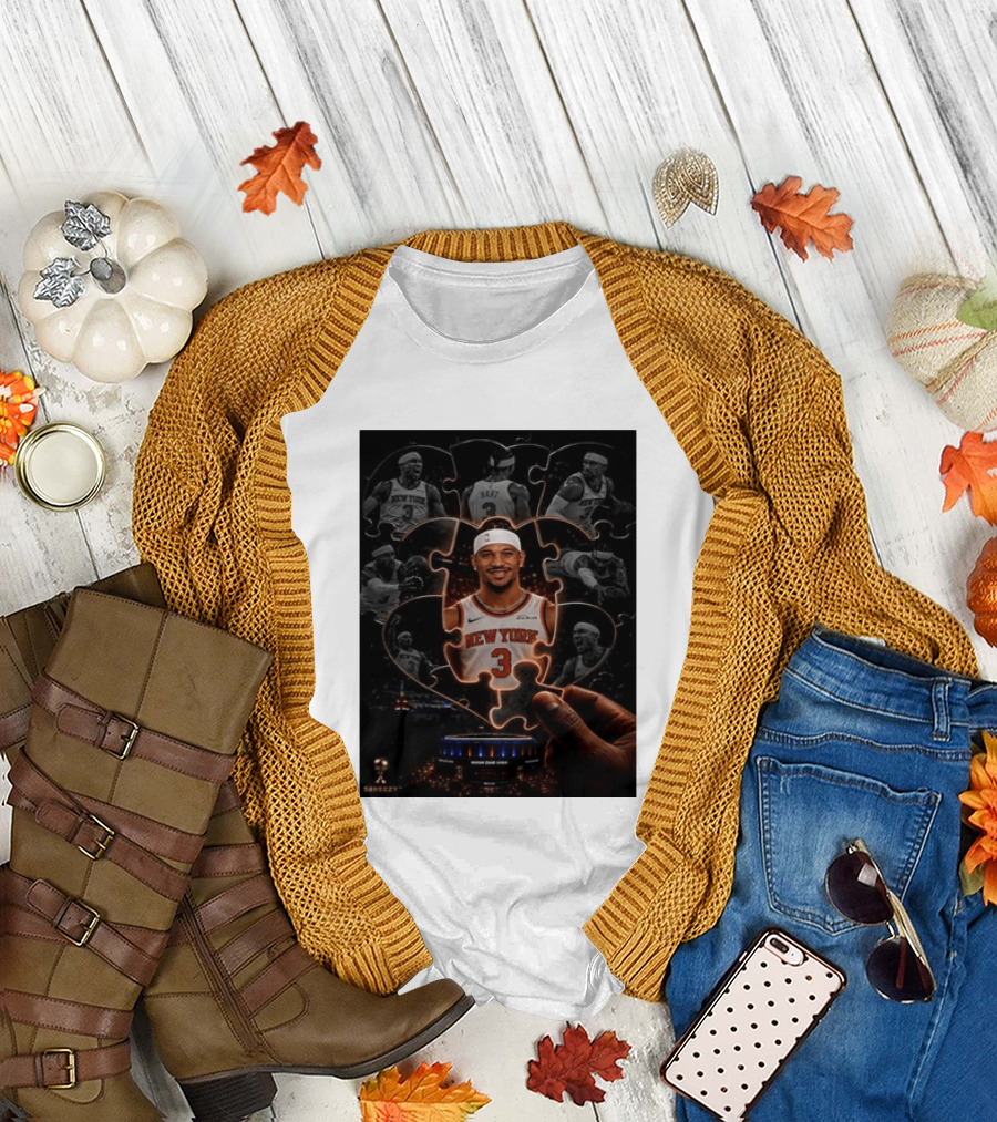 Josh Hart New York Knicks NBA Madison Square Garden Puzzle Image T-Shirt
