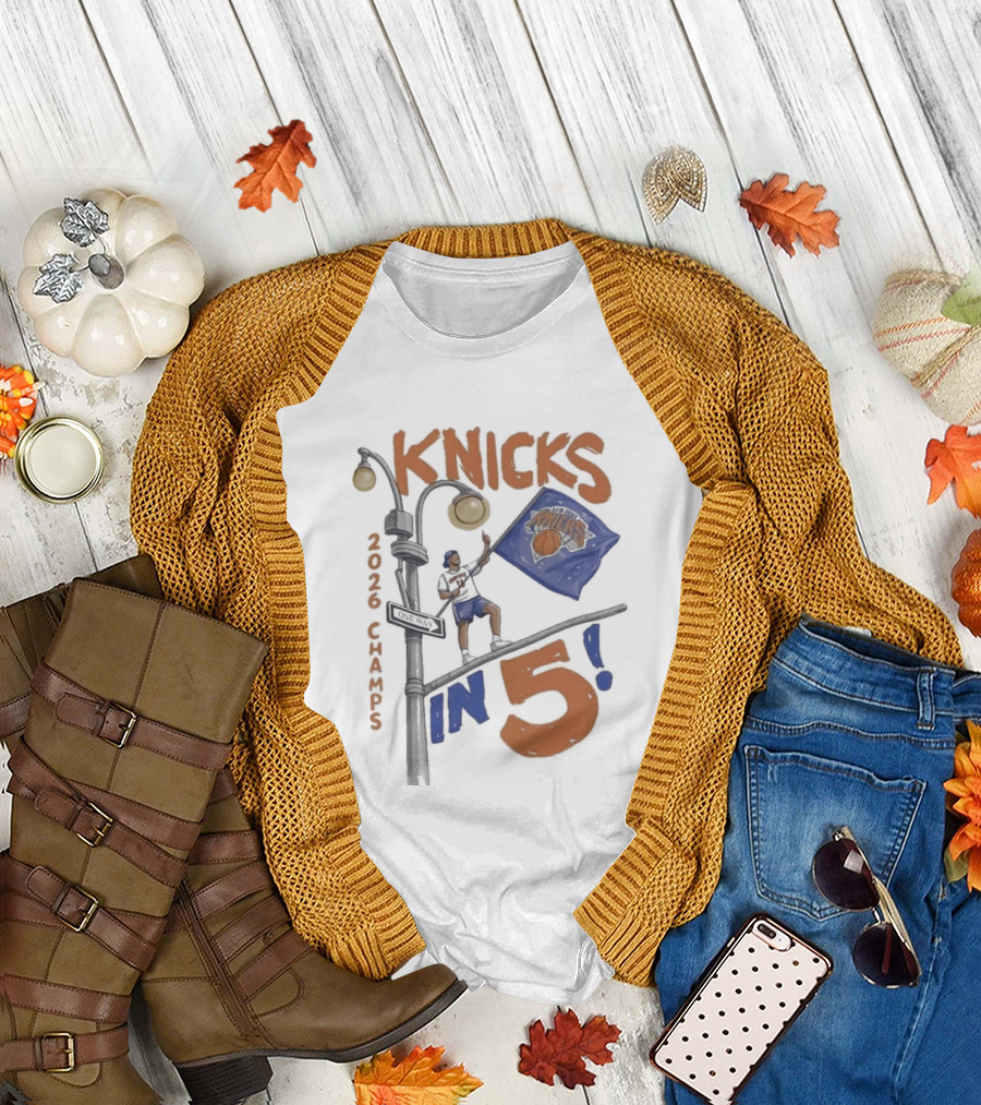 Knicks 2026 Champs In 5 Keith Haring T-Shirt