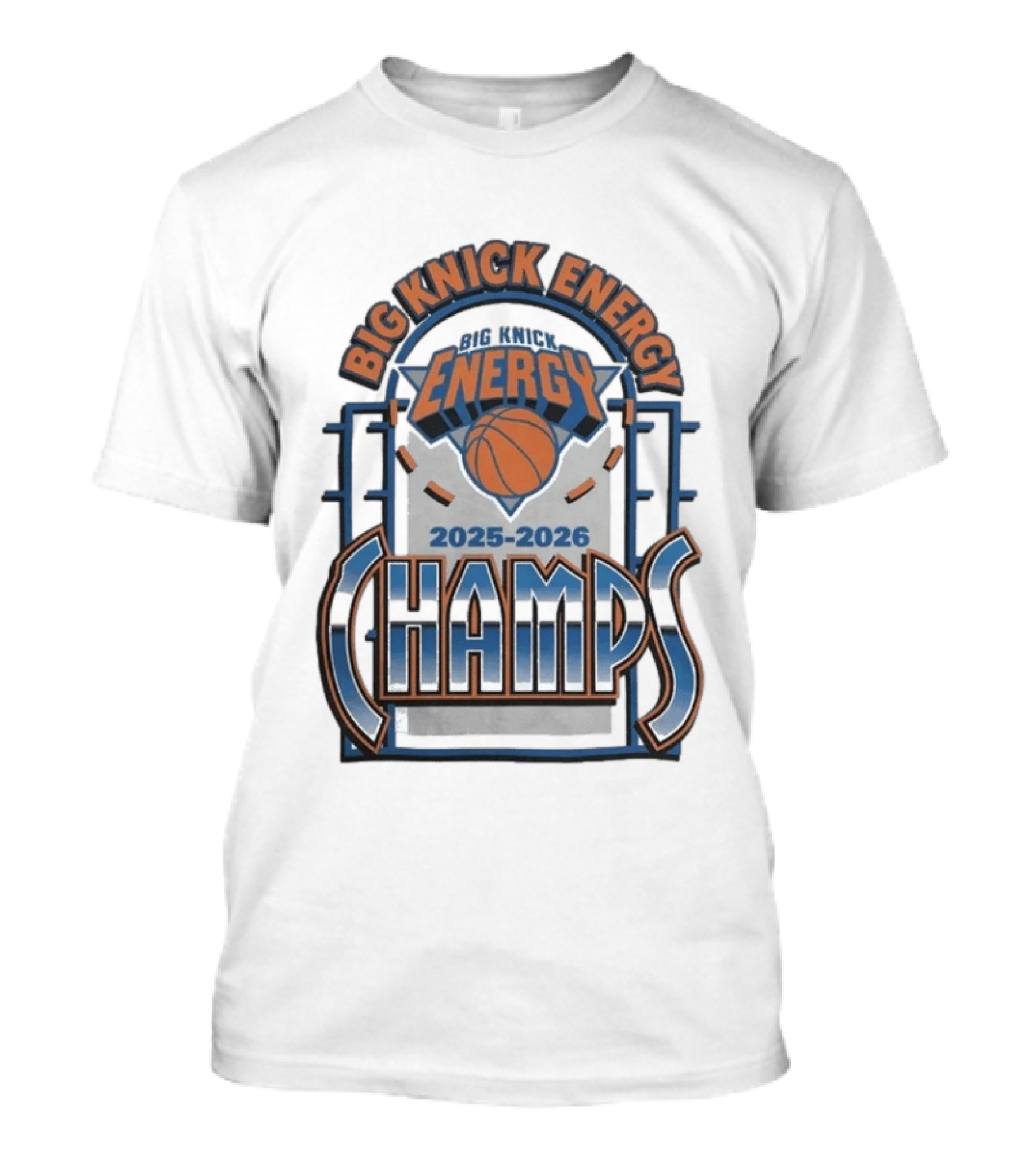 New York Knicks 2025 2026 Big Knick Energy Champs Basketball T-Shirt