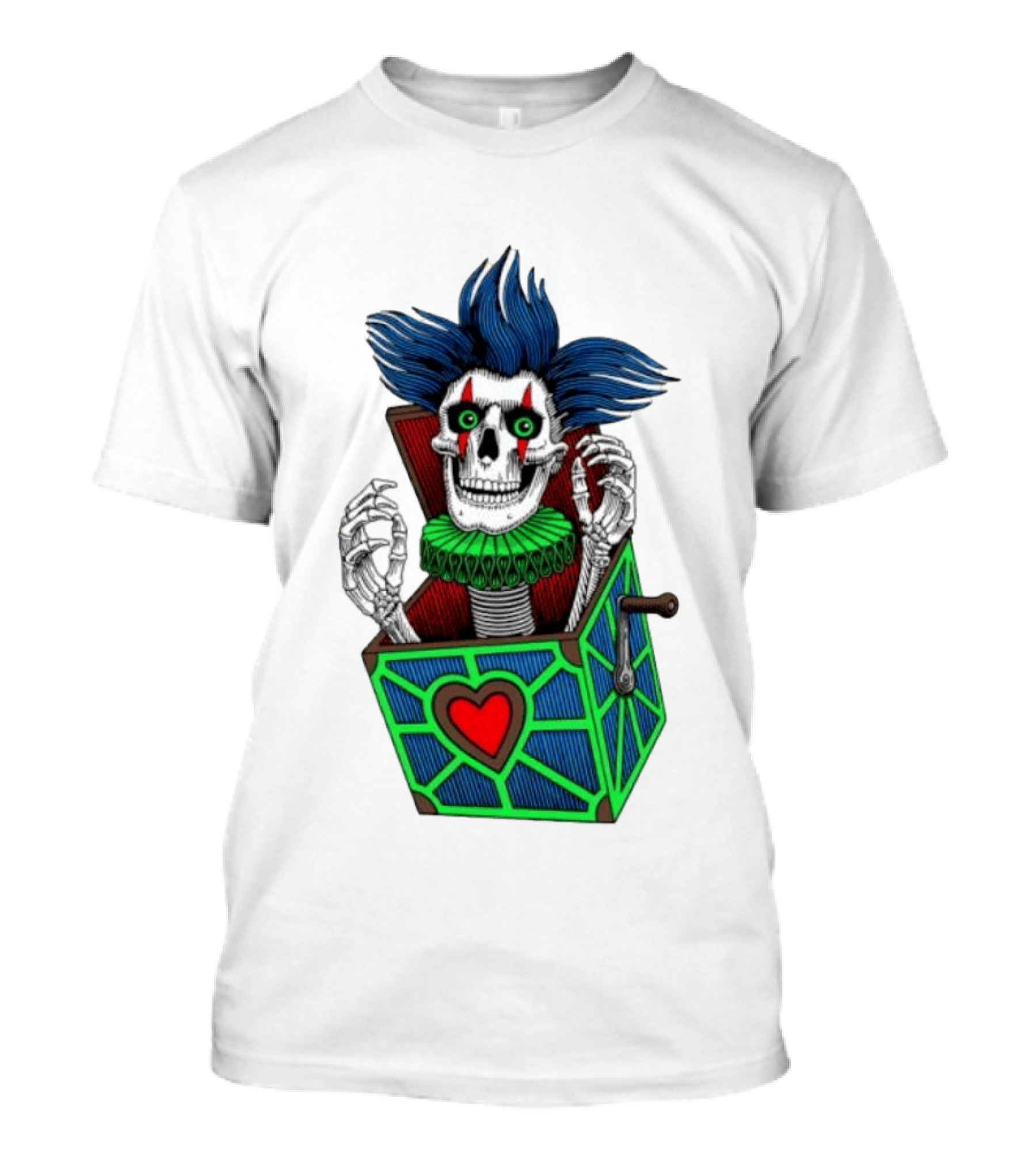 Powell Peralta Chris Hiett Skull Jack In The Box Clown Image T-Shirt