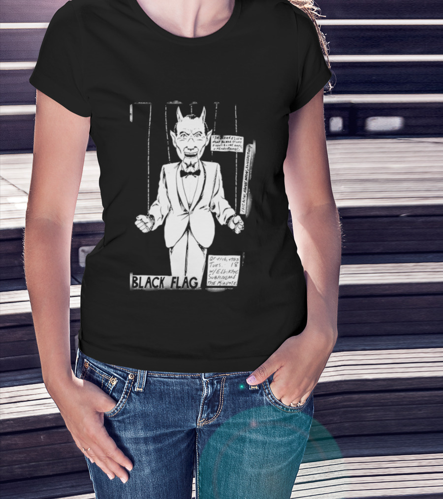 Raymond Pettibon Black Flag Devil Puppet T-Shirt