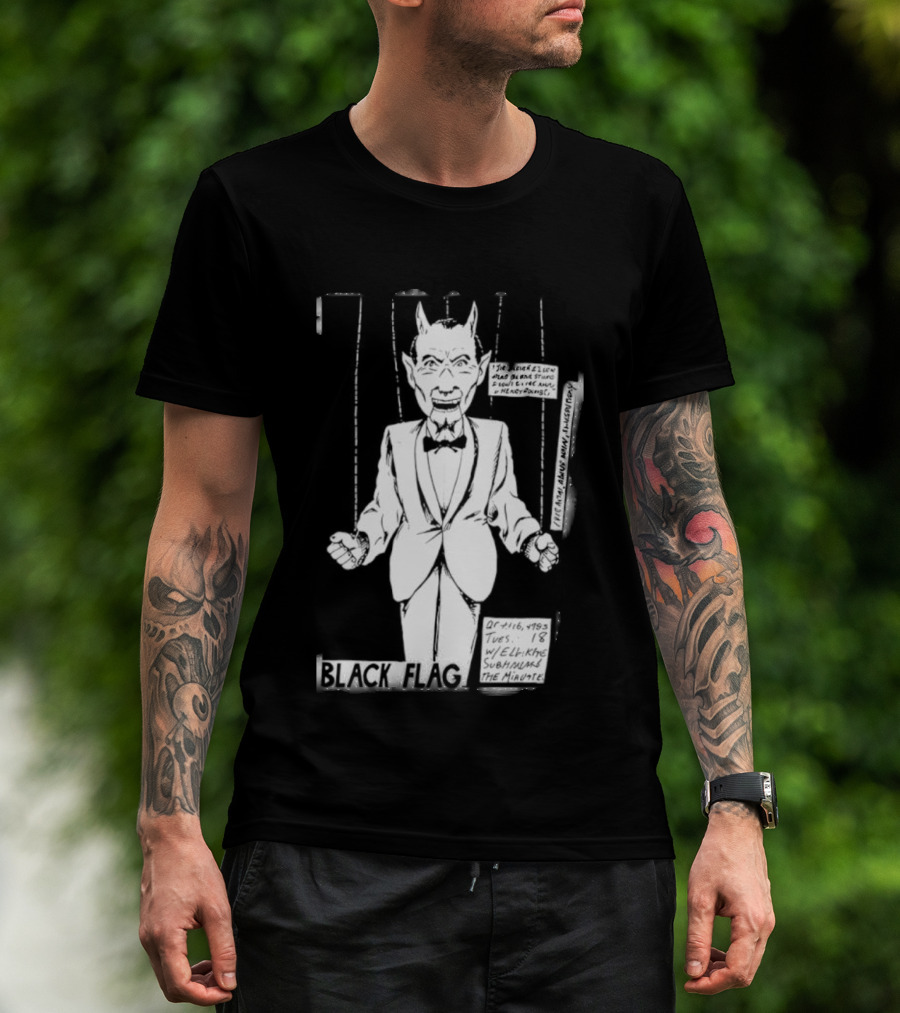 Raymond Pettibon Black Flag Devil Puppet T-Shirt