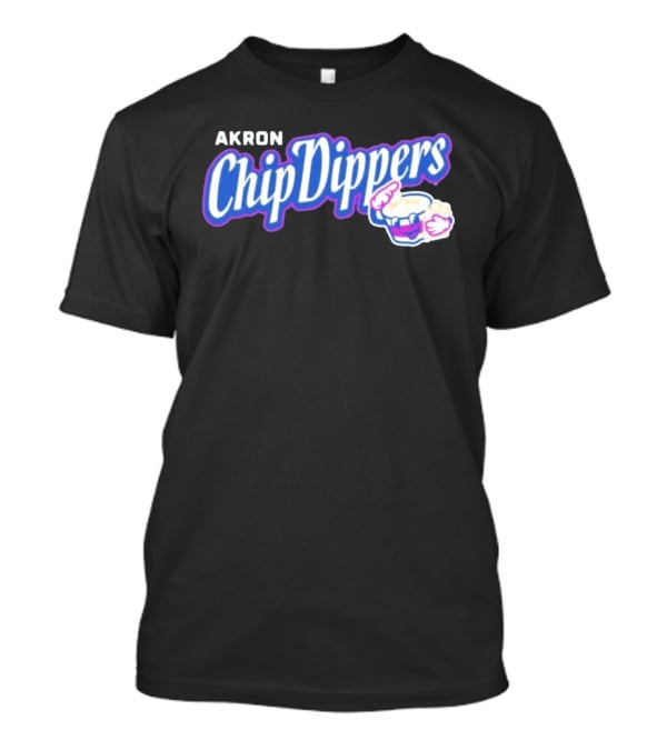 Akron Chip Dippers MLB Baseball Logo With Chip And Dip T-Shirt