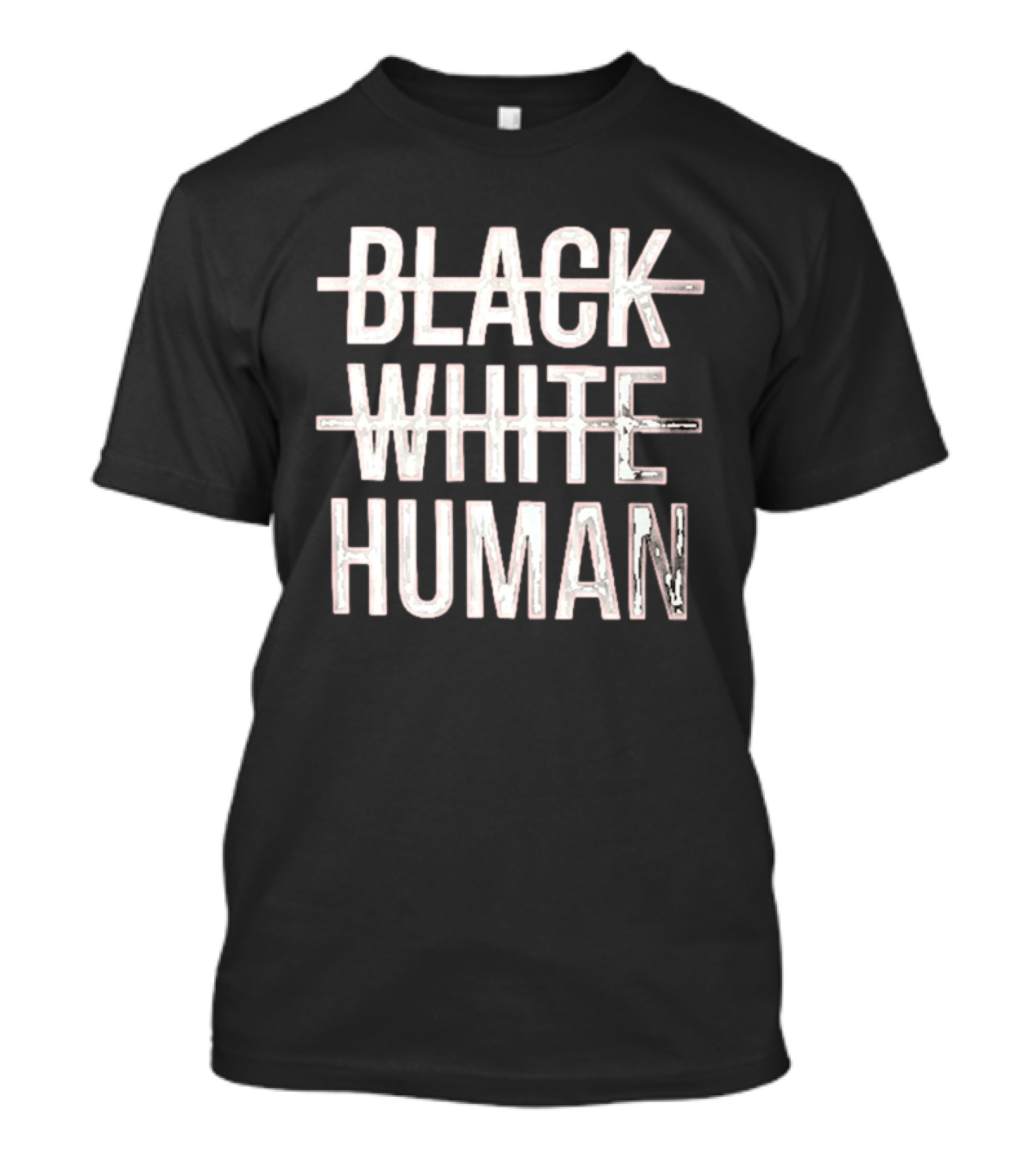 Black White Human T-Shirt