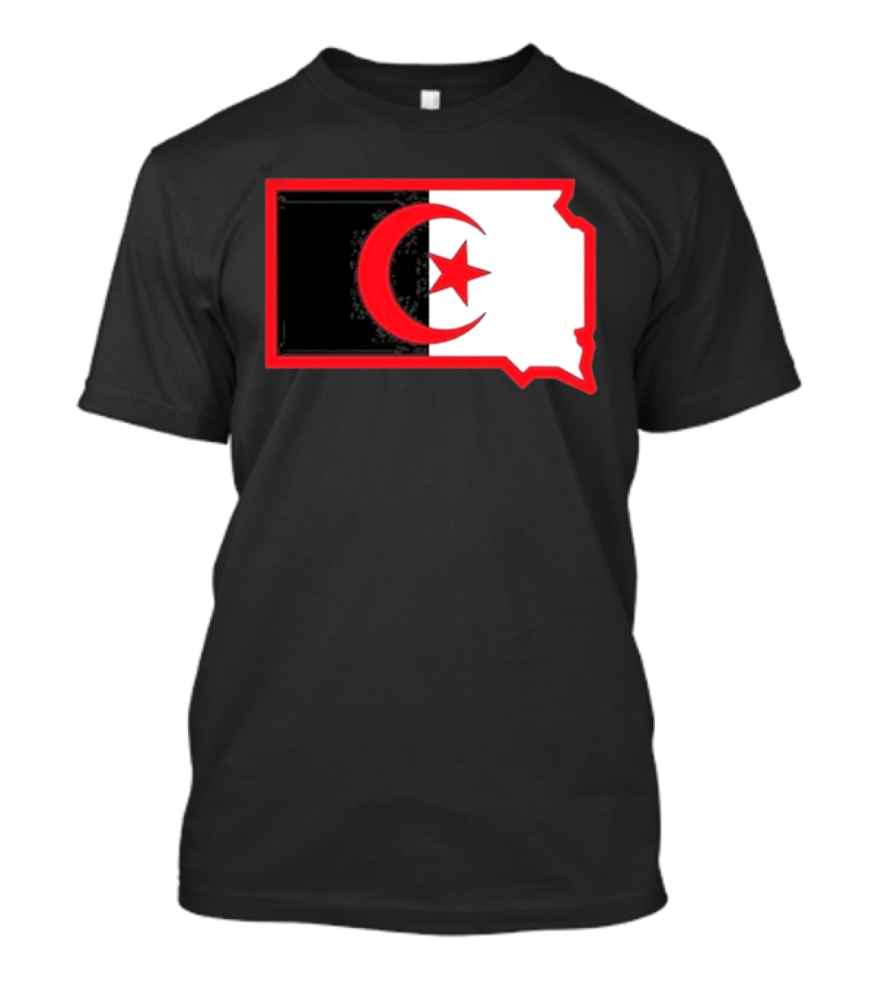 Lawrence Of Algeria South Dakota Flag Shape Crescent Star T-Shirt